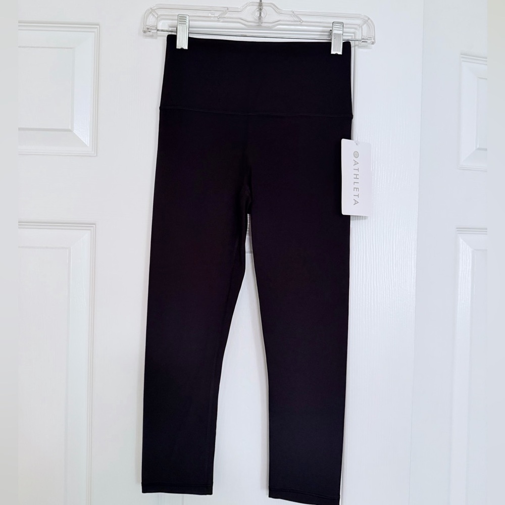 NWT Athleta Ultra High Rise Elation Capri Black Women’s Size XXS